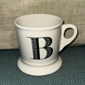 Anthropologie Initial B Alphabet Monogram Coffee Mug